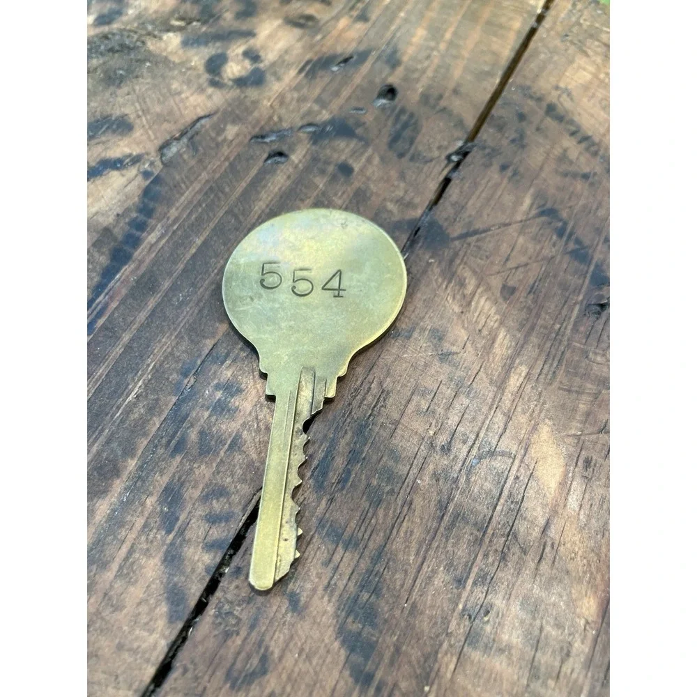 Vintage Kauai Surf Hotel Key Brass Room 554 Lihue Hawaii 1960s 1970s Tiki Era